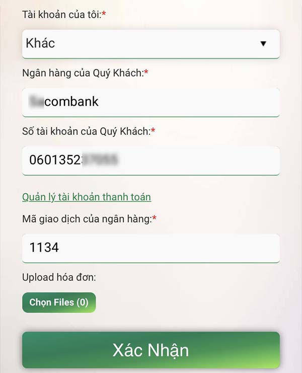 Chuyển tiền vào tài khoản Fb88, để thực hiện giao dịch. Chuyển tiền vào tài khoản Fb88, để thực hiện giao dịch.